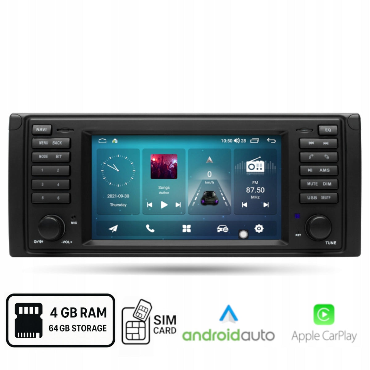 Android radio for BMW E39 / E38 / Android Auto Carplay SIM bluetooth 4+64 GB