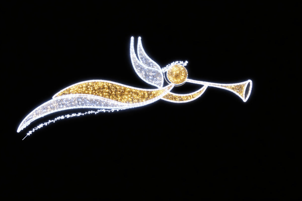 Angel gold-silver with fabric! HIT! LED ILLUMINATIONS!