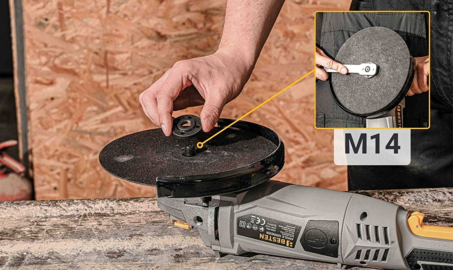 Angle Grinder 230mm DIAX Angle Grinder 2400W Free Start Strong Handle BESTEN Series BE0002895 Szlifierka kątowa 230mm BESTEN