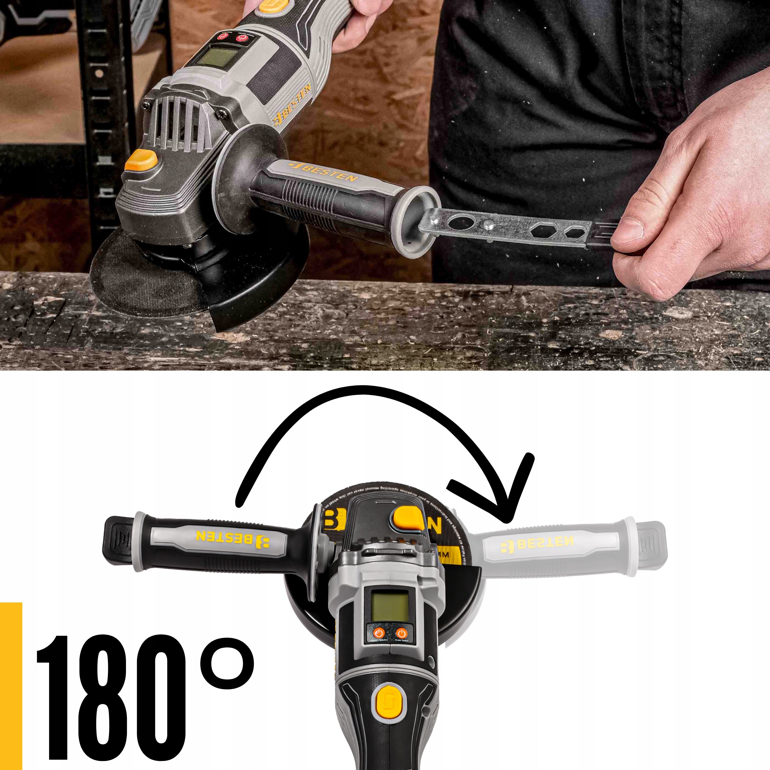 Angle Grinder Cordless Brushless Angle Diax 2XAku 4Ah Discs Power supply type rechargeable battery