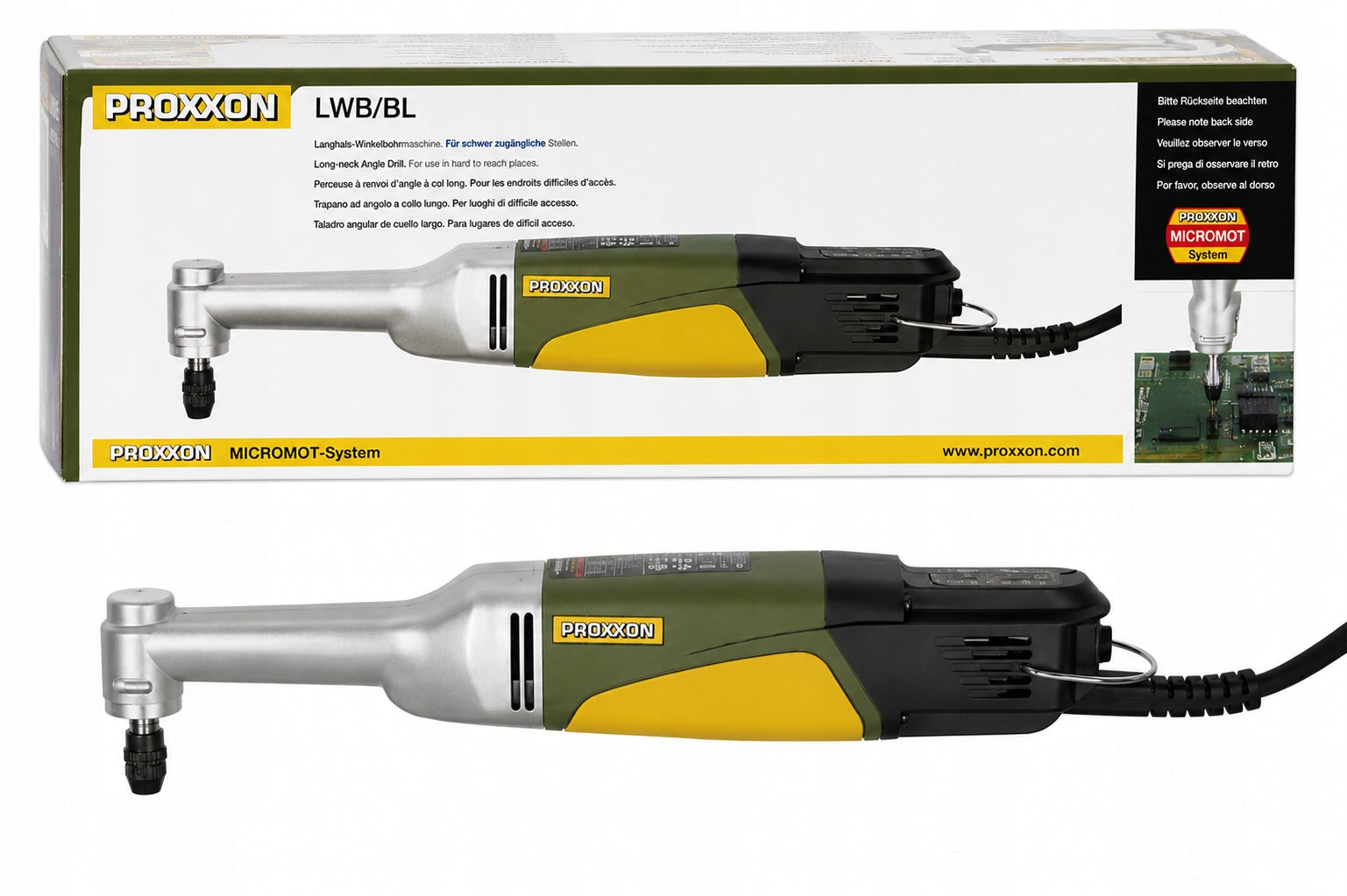 Angle drill Proxxon LWB/BL with long brushless neck 230V PR29207