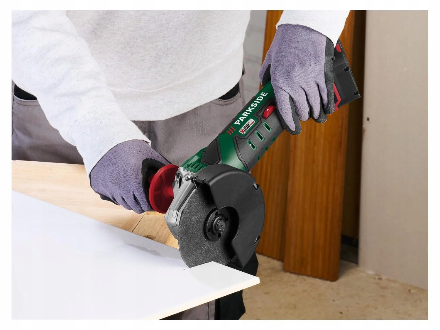 Angle grinder PARKSIDE PWSA 20-Li 20V Ø125mm Solo + SHIELD + SUITCASE Power supply type rechargeable battery