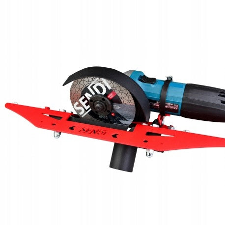 Angle grinder attachment for cutting under 45