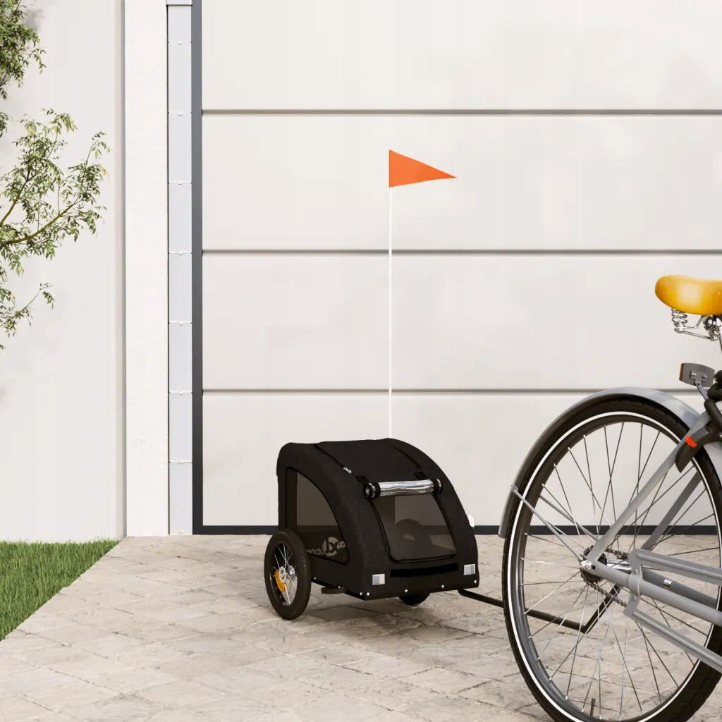 Animal Bicycle Trailer with Oxford Fabric and Iron Frame, Black, 1 Brand no brand