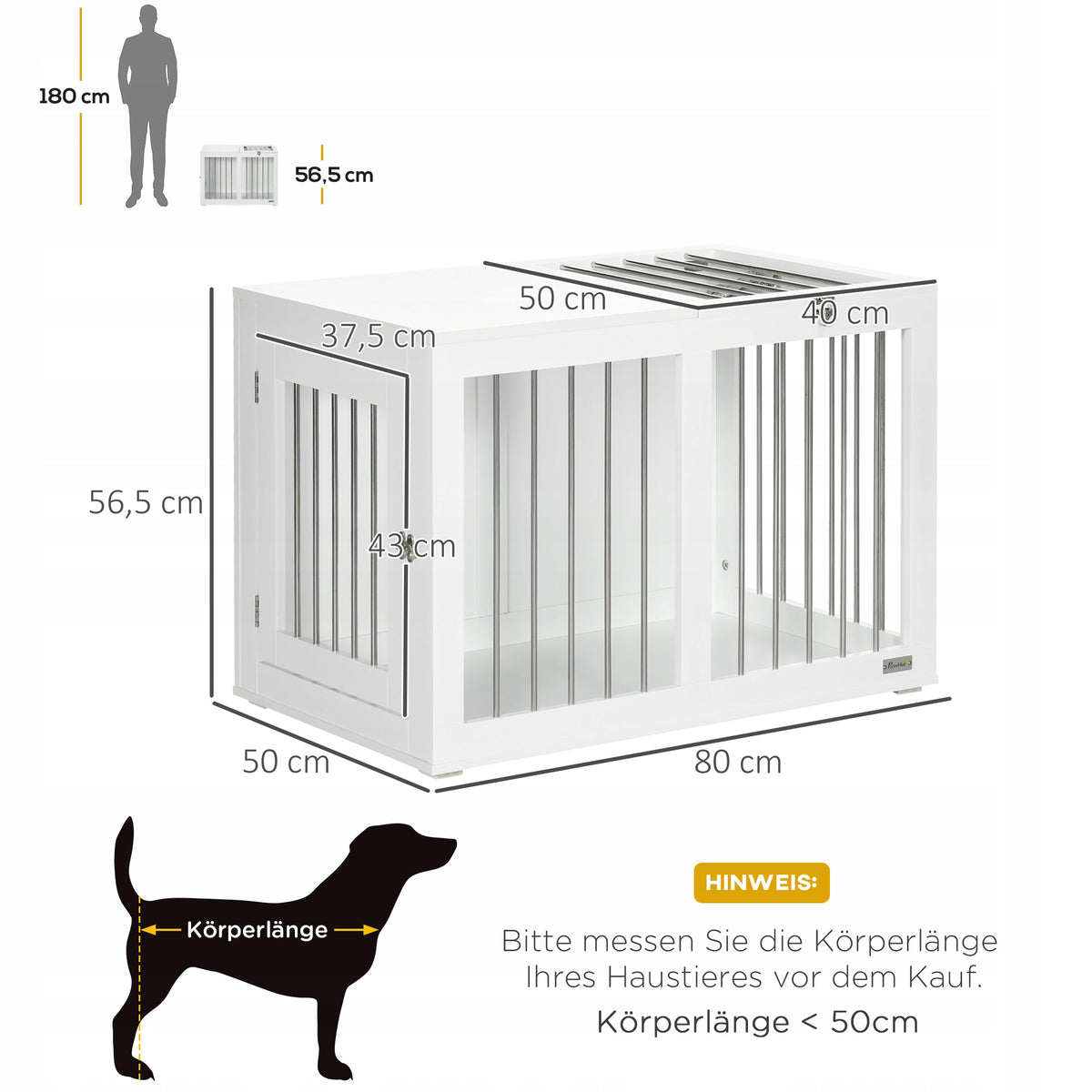 Animal Dog Cage with Tabletop Cottage Playpen Buda Bed 80x50x56,5cm Manufacturer code D02-136V00WT