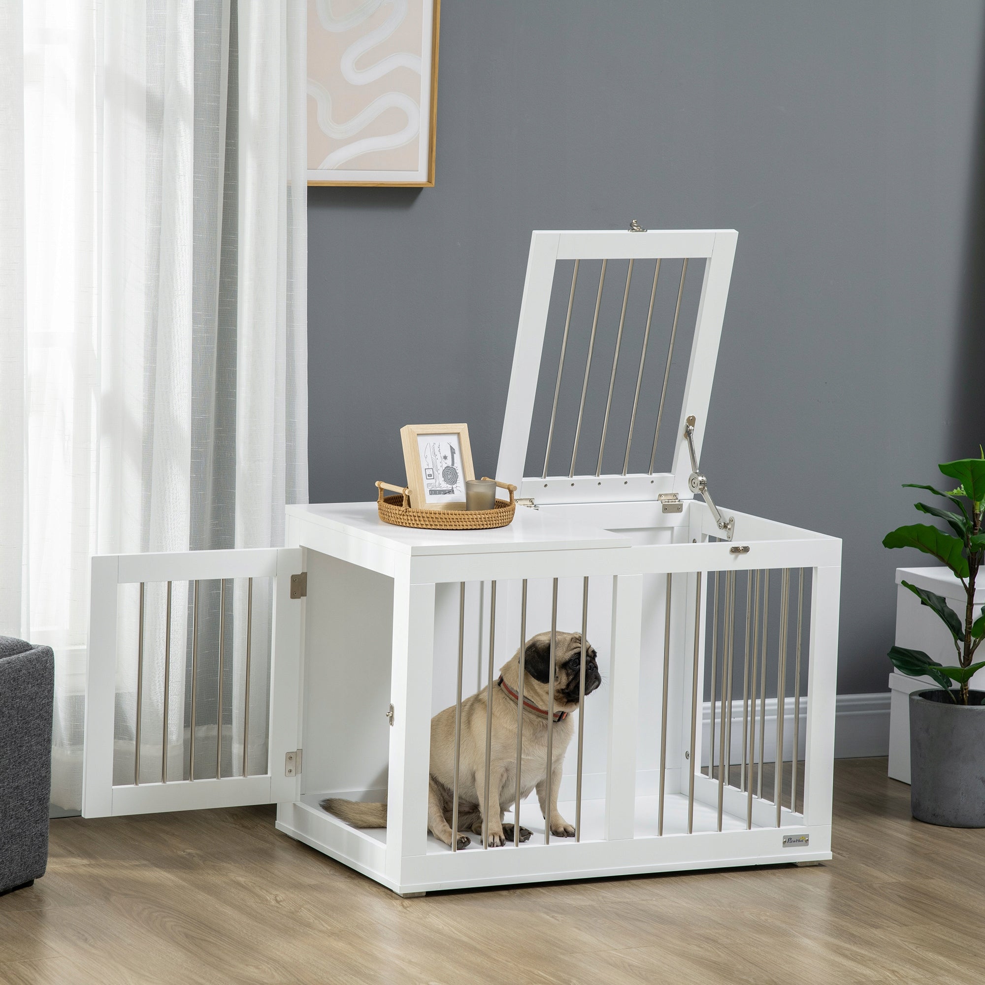 Animal Dog Cage with Tabletop Cottage Playpen Buda Bed 80x50x56,5cm Packaging status original