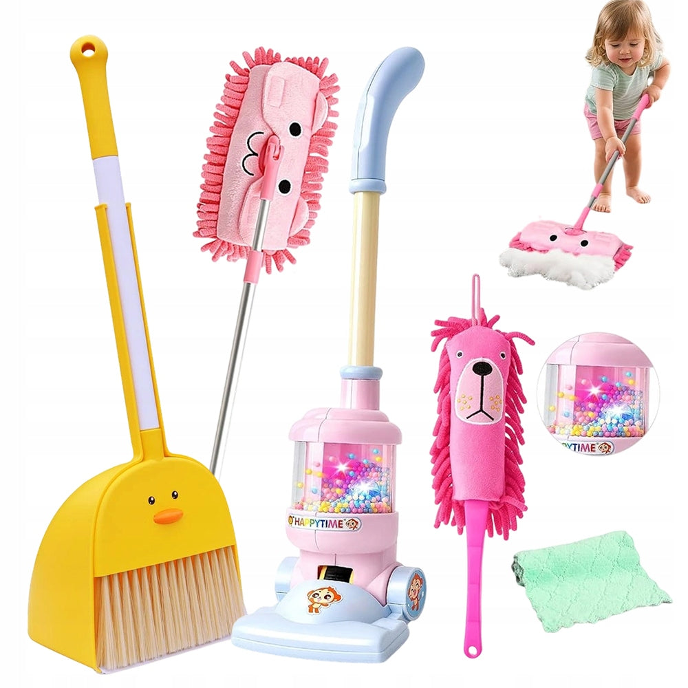 Animal Theme Cleaning Educational Kit Vacuum Cleaner Mop For Kids