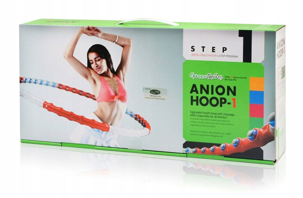 Anion hula hoop folding 105 cm with 48 massage balls 0,85kg nano silver