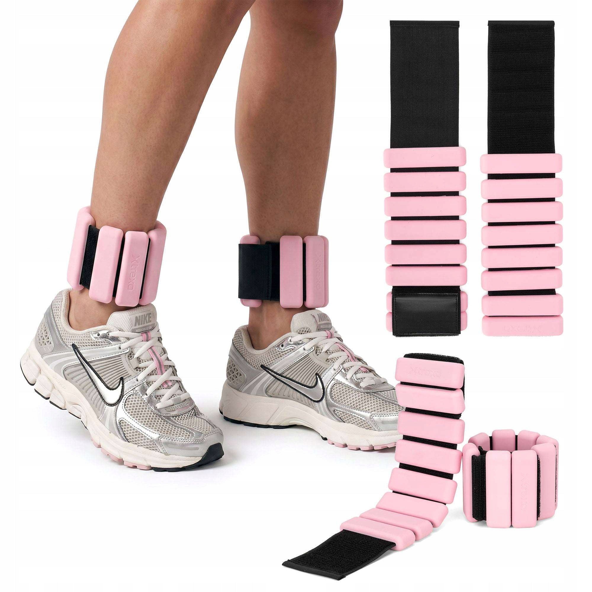 Ankle and wrist weights XTREXO SCULPT 2 x 0,5 kg pink FITNESS