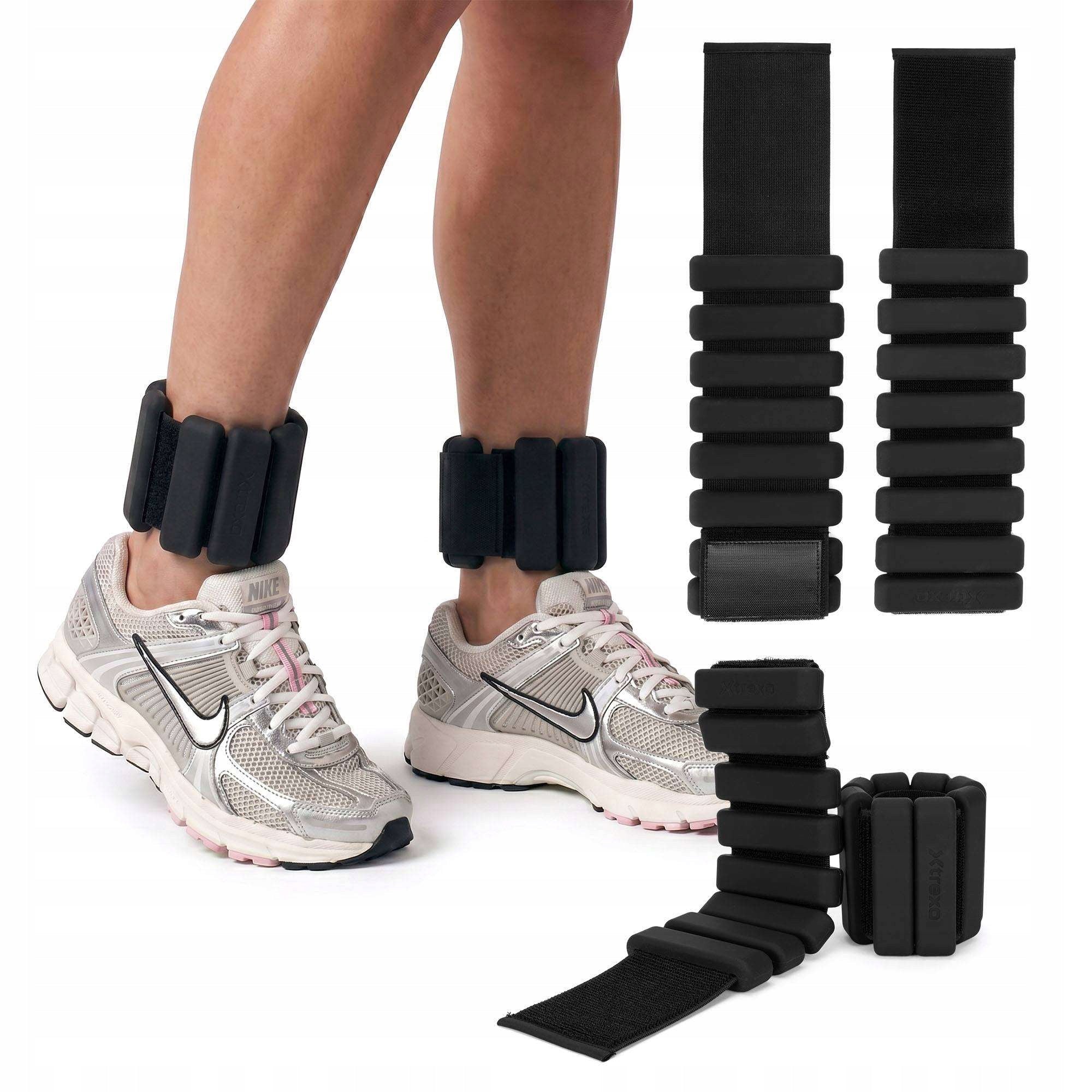 Ankle and wrist weights XTREXO SCULPT 2 x 1 kg black FOR TRAINING
