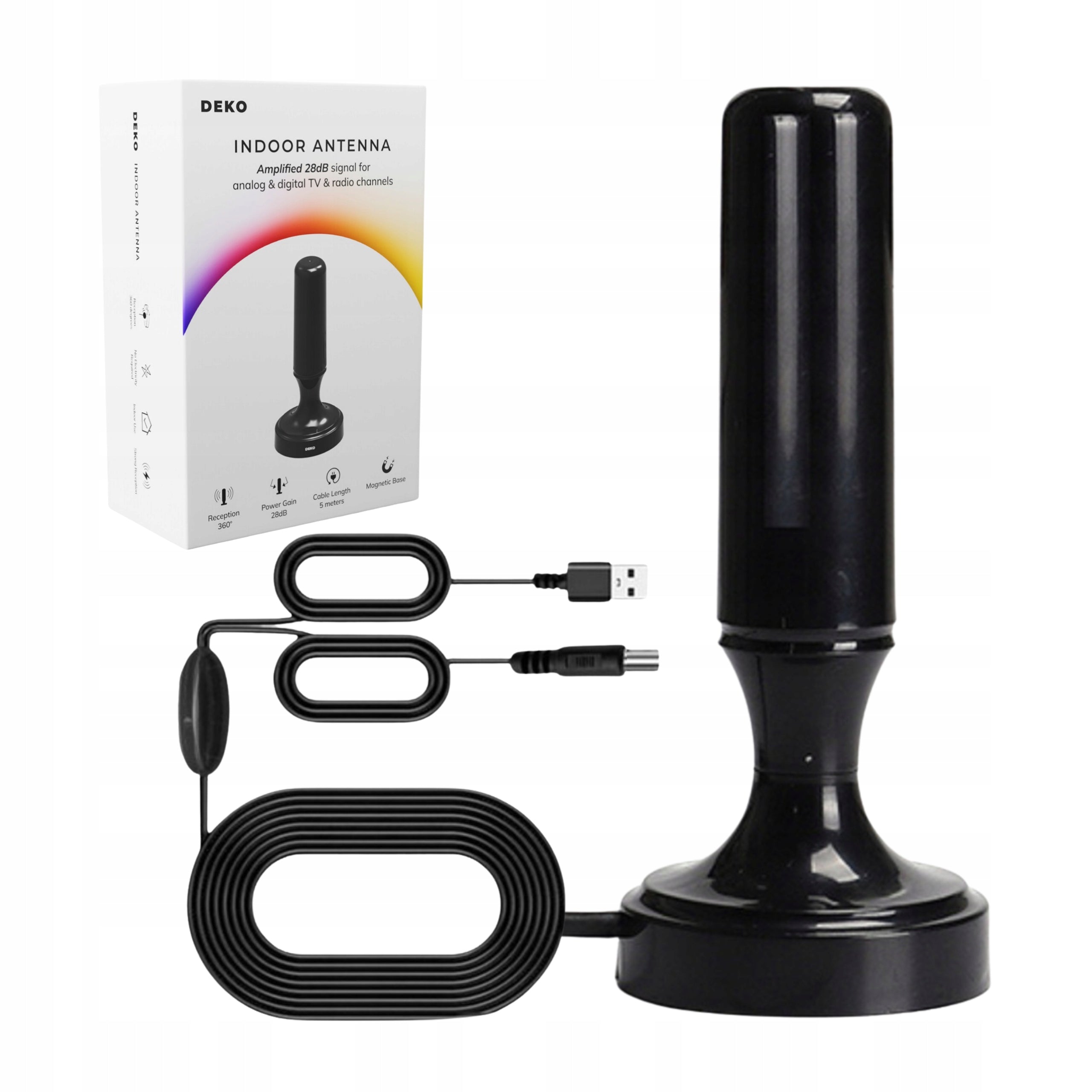 Antenna for terrestrial TV Room DVB-T2 Indoor DecoTV DVBT2 HEVC POWERFUL