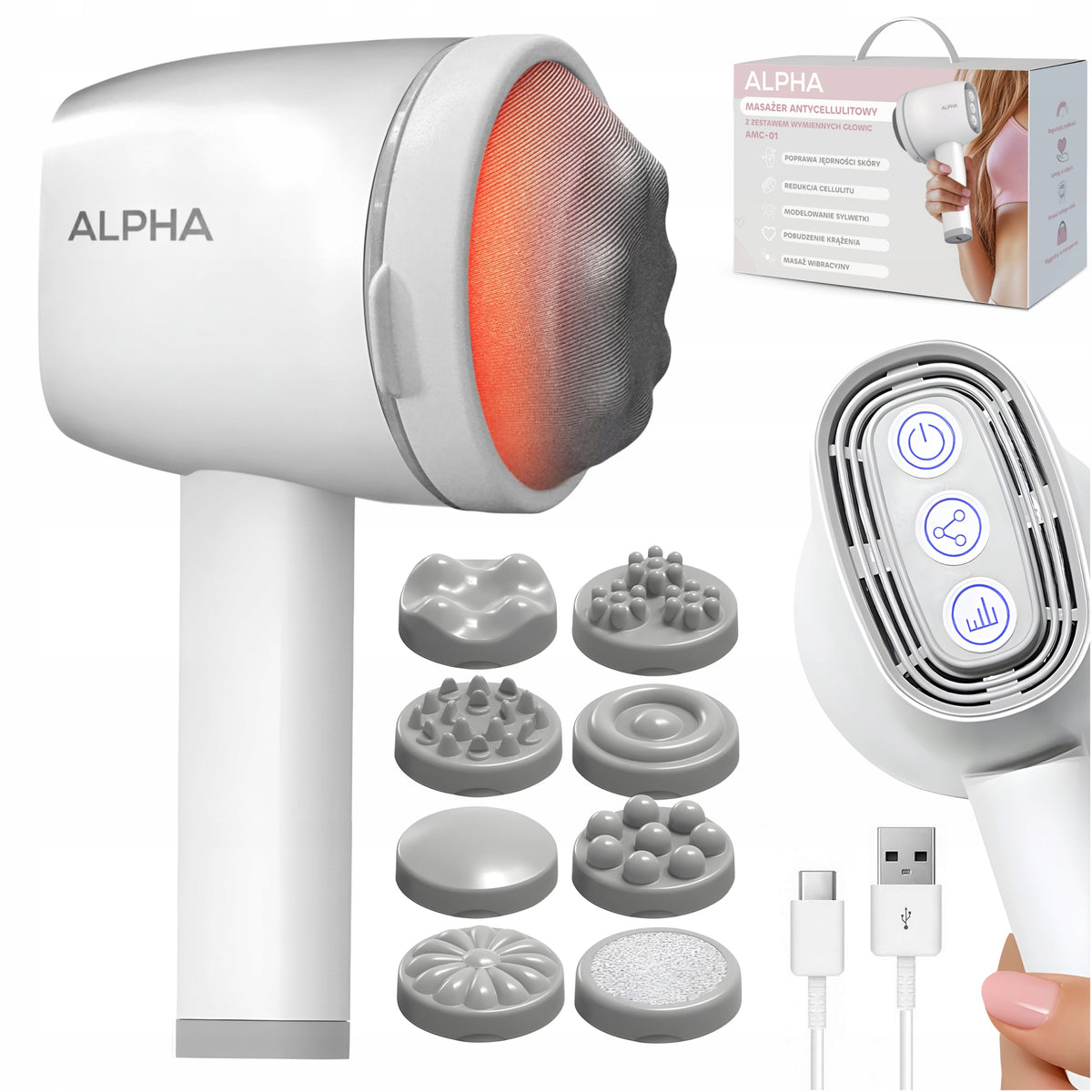 Anti-Cellulite Massager for Body, Legs and Back Slimming Gun 8in1
