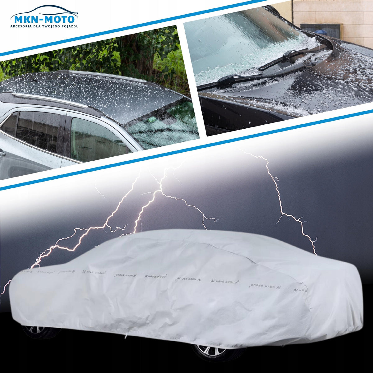 Anti-Hail Car Cover 14 Anti-Hail L1 Sedan Grad Tarpaulin Manufacturer's catalog number 17346