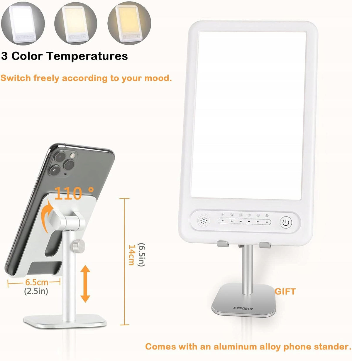 Anti-depressant lamp 10000lux Daylight anti-depressant white lamp Brand no brand