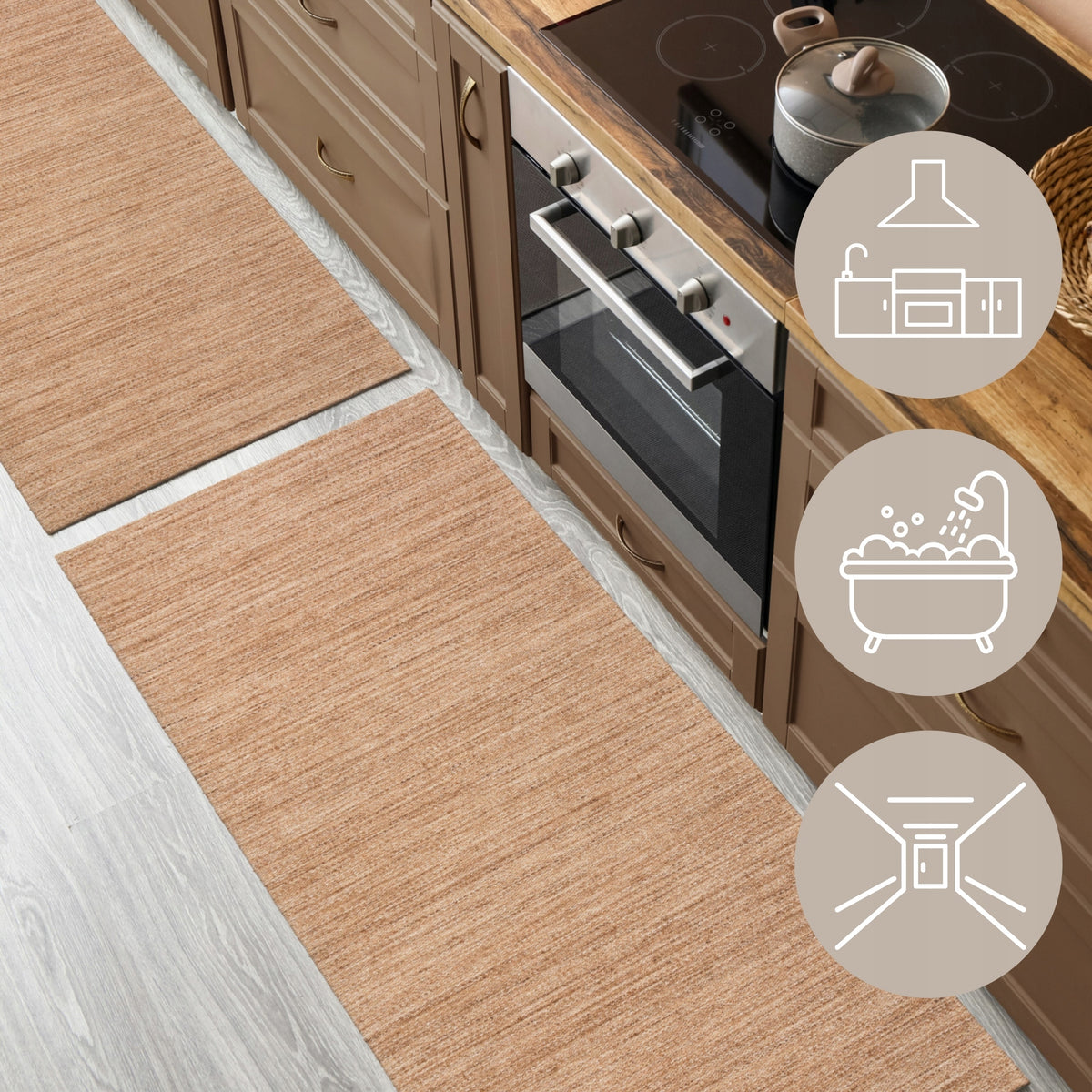 Anti-slip Walkway For Hallway 75x160cm For Kitchen Laundry Solid Manufacturer code EF0397