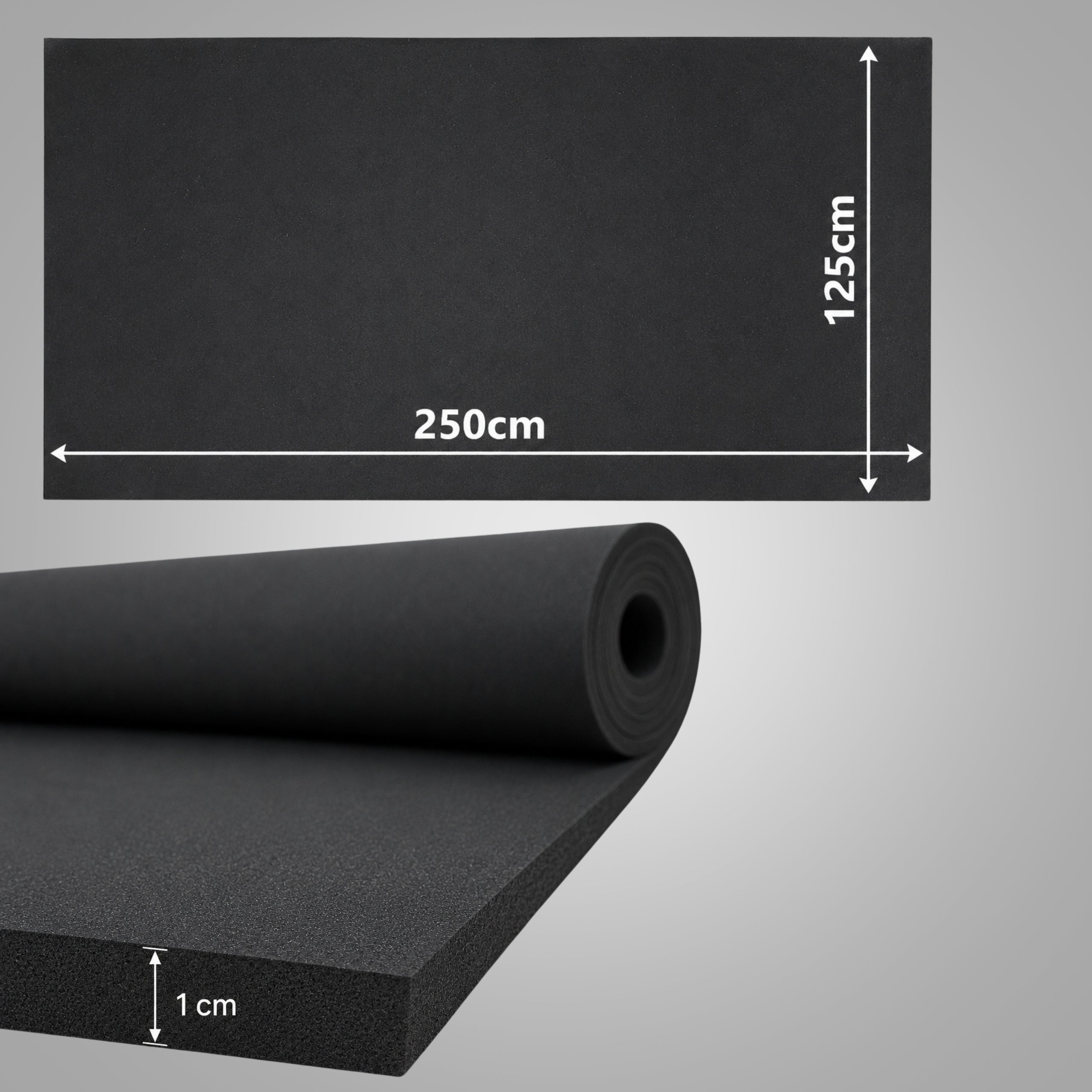 Anti-slip rubber mat for gym equipment sports lining 2,5 mb Packaging status original