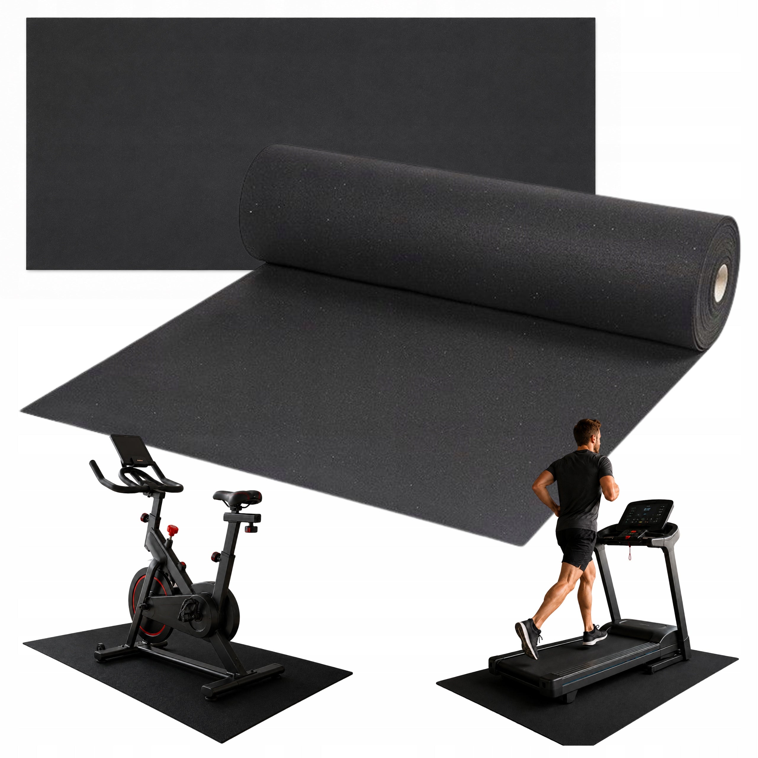 Anti-slip rubber mat for gym equipment sports lining 2,5 mb