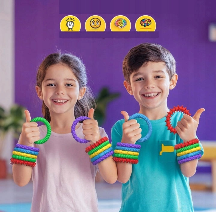 Anti-stress sensory bracelet: set of 5 gadget for school Brand AlfaZOO
