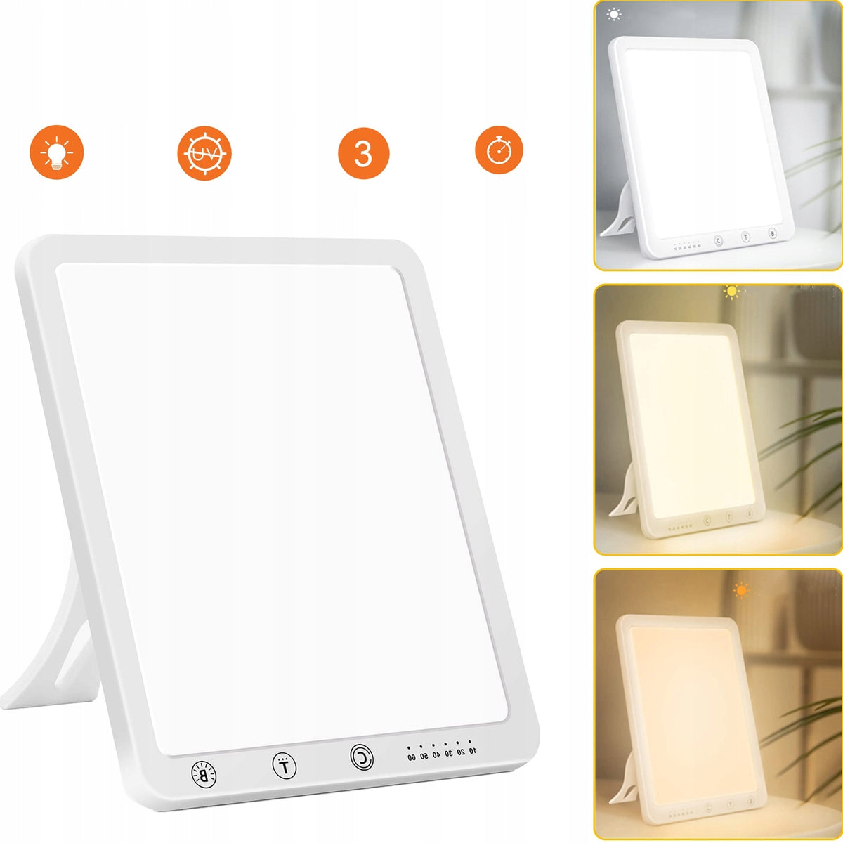 Antidepressant lamp Light therapy 10000 Lux 3 Farbte +5 brightness