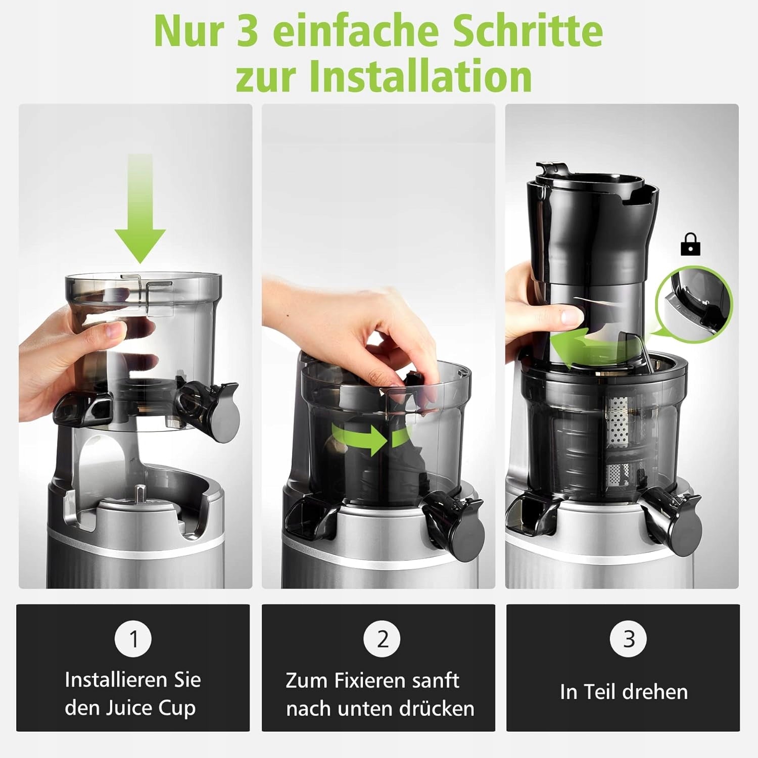 Aobosi SJ-022 Slow Juicer for Fruit Reverse Run 80mm 200W Manufacturer code 78562ASD