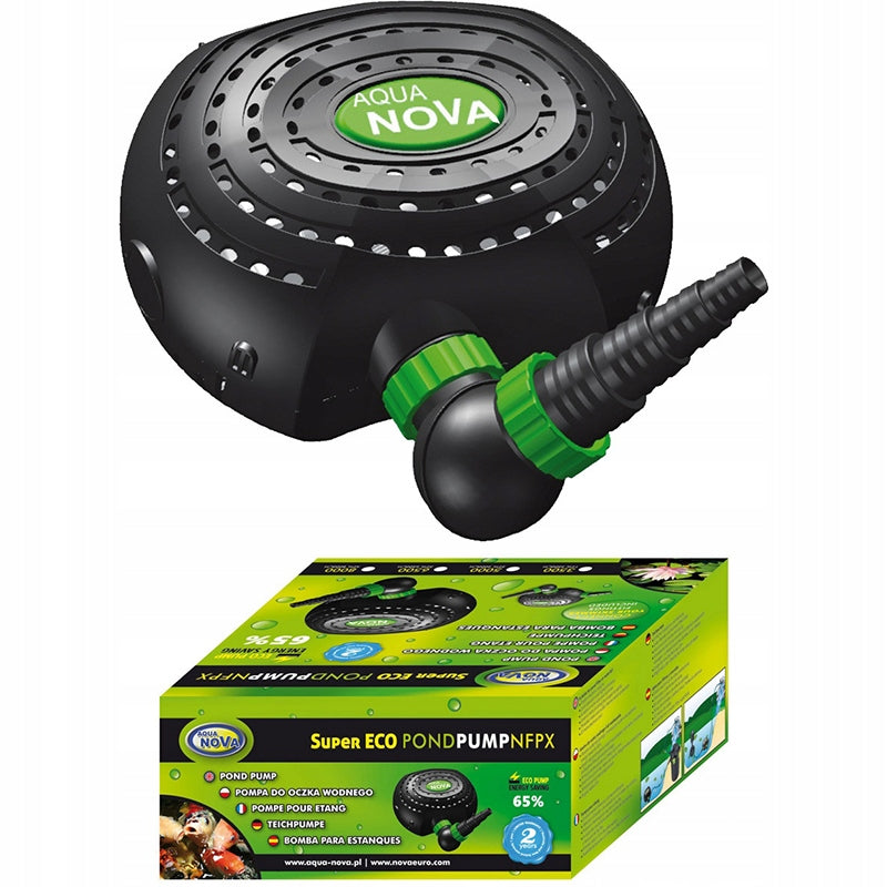 Aqua Nova NFPX-20000 The SuperEco pump has connectors for connecting the skimmer