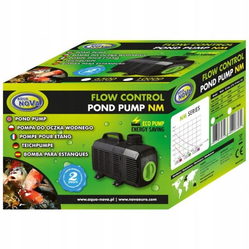 Aqua Nova NM-3500 Pump with flow regulator, 3500 l/h, 12W Manufacturer Aqua Nova