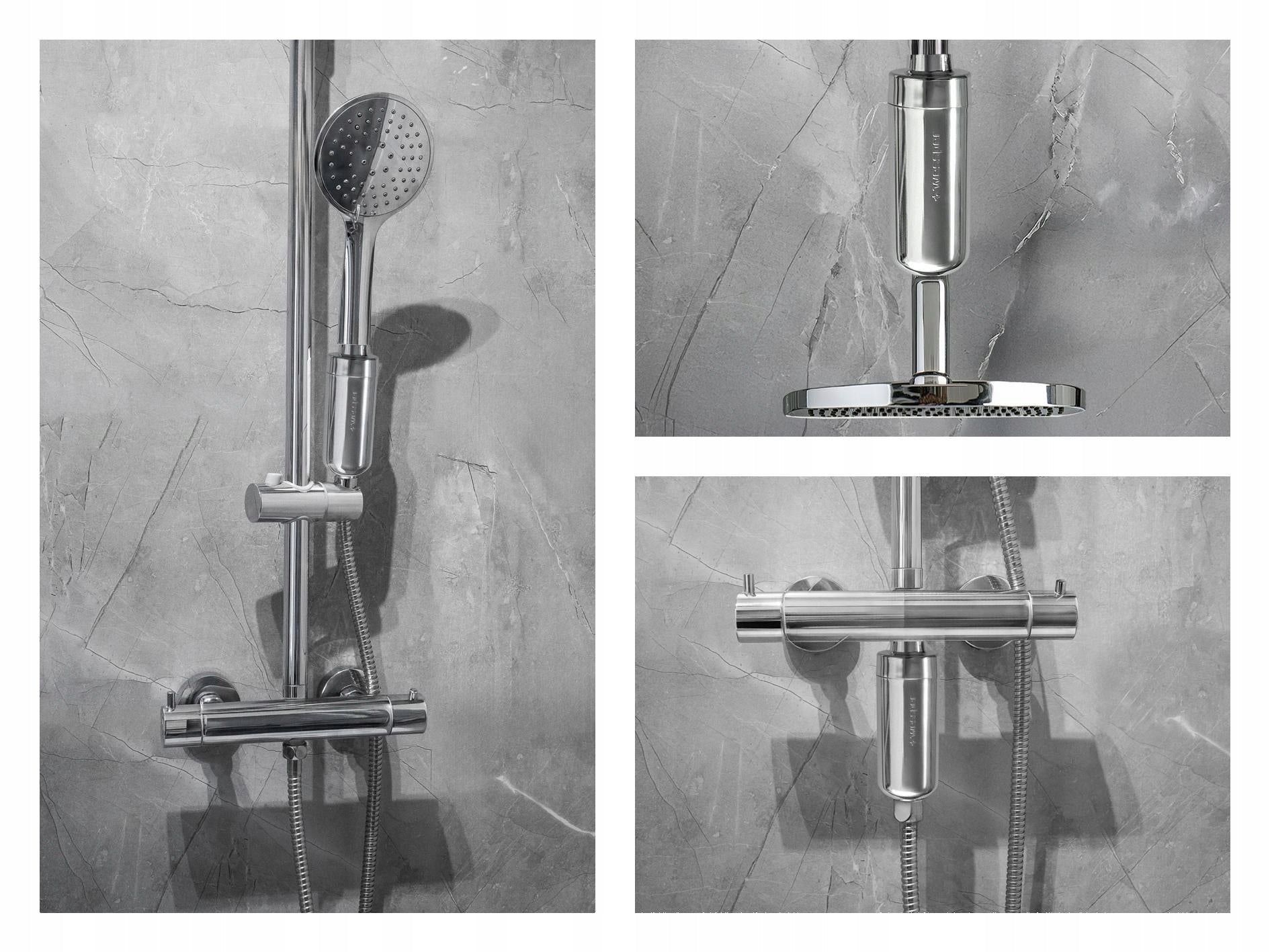 AquaShower Silver Shower Water Filter for 7500l KDF Shower Head Brand Wessper