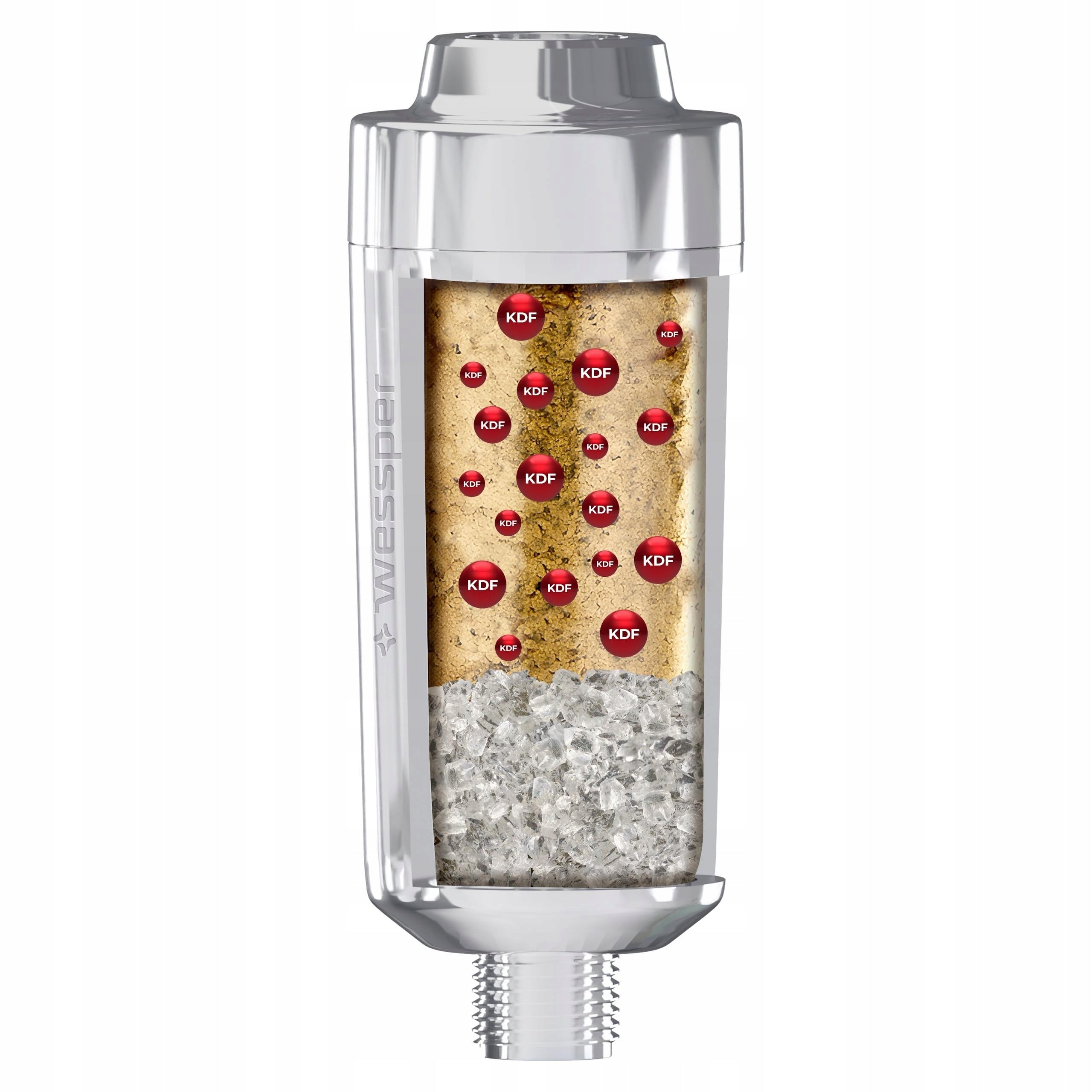 AquaShower Silver Shower Water Filter for 7500l KDF Shower Head Dominant color silver/gray