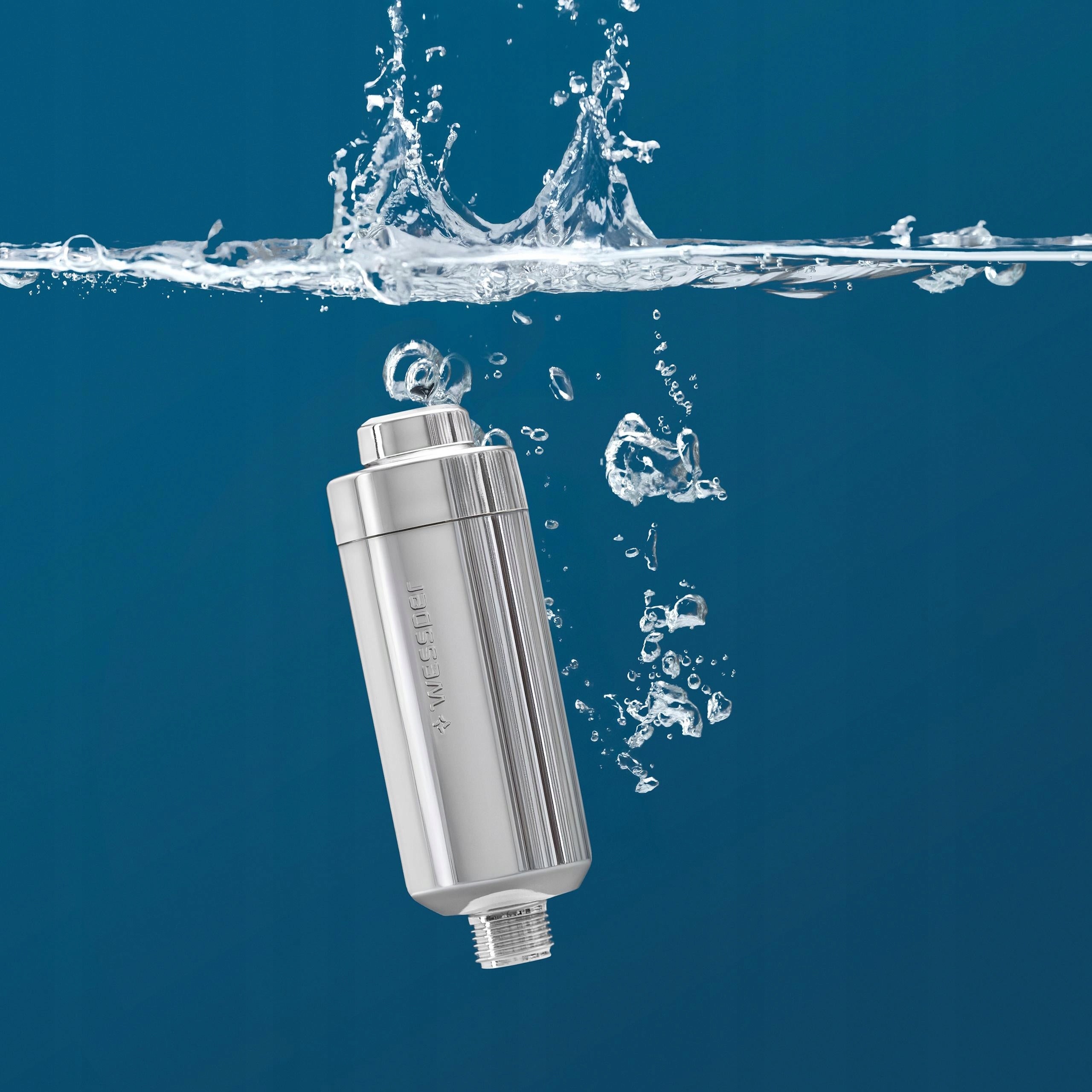 AquaShower Silver Shower Water Filter for 7500l KDF Shower Head Packaging status original