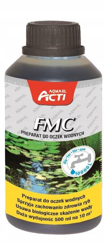 Aquael Acti Pond FMC 500ml effective preparation for decontamination of water in the eye