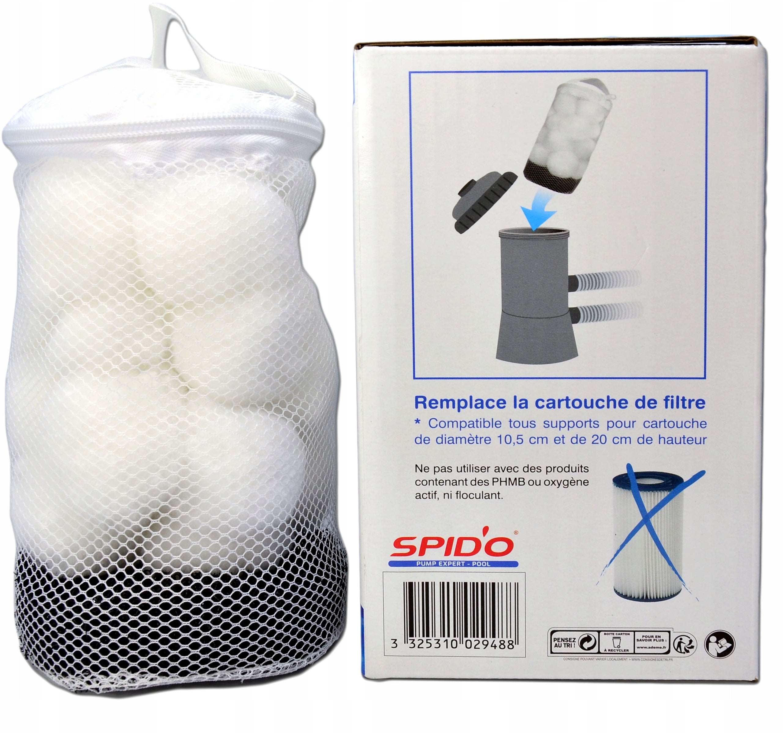 Aqualoon Pump Cartridge Filter Balls in Mesh Set Packaging status original