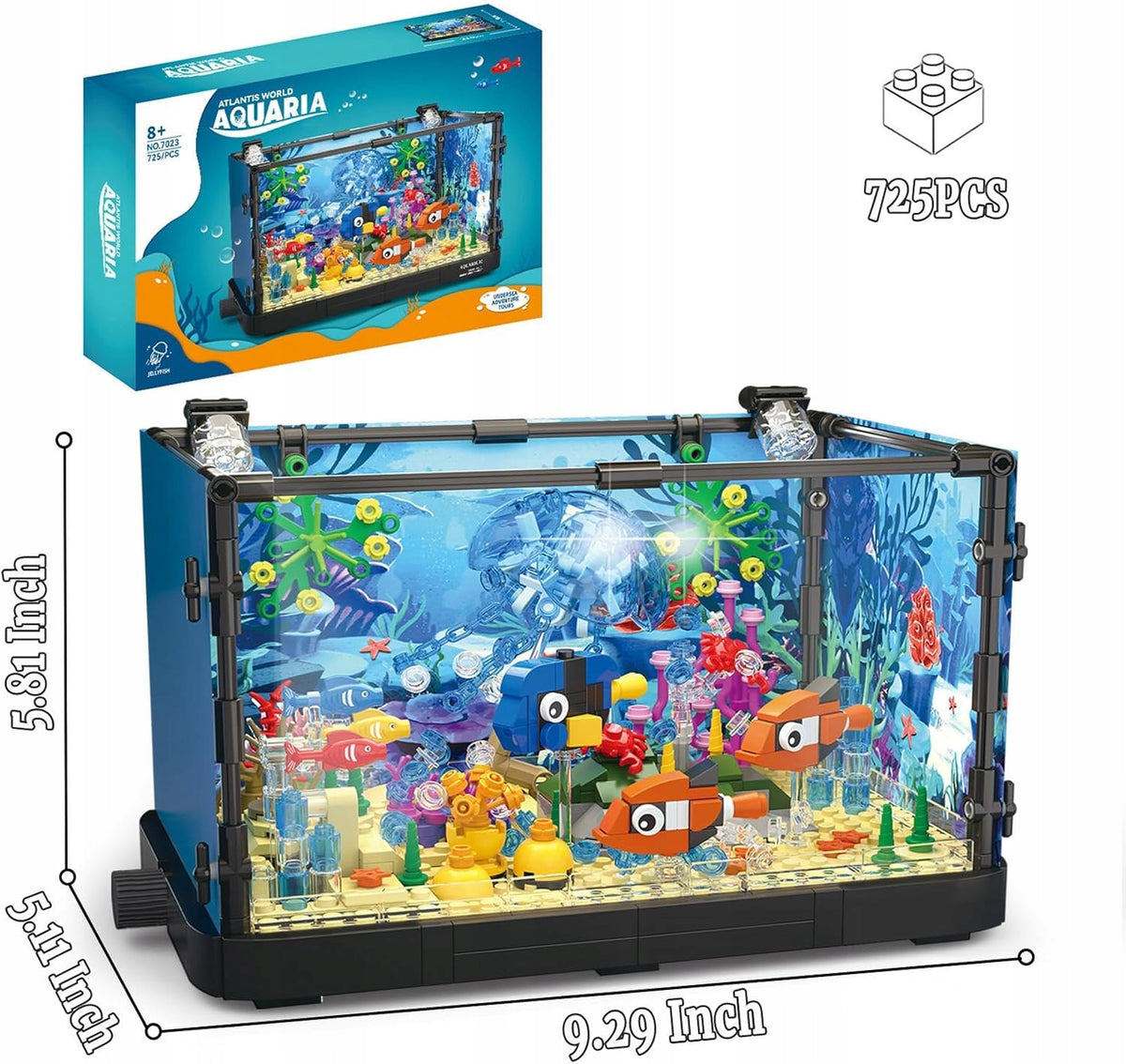 Aquarium Blocks Set of Blocks With Fish Colorful Fish Underwater World Nemo Manufacturer code 4006274707511