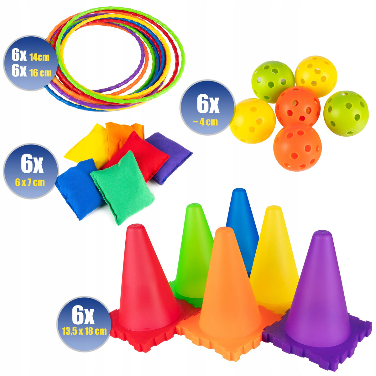 Arcade Game 3in1 Outdoor Pouches Hoops Cones – Movement Fun Manufacturer code Gra rodzinna sportowa B19D4