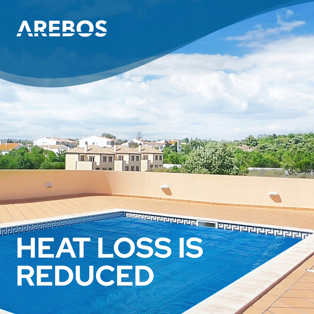 Arebos - Solar Pool Cover | Blue | Rectangular | 6 x 4 m Manufacturer code AR-HE-SF02