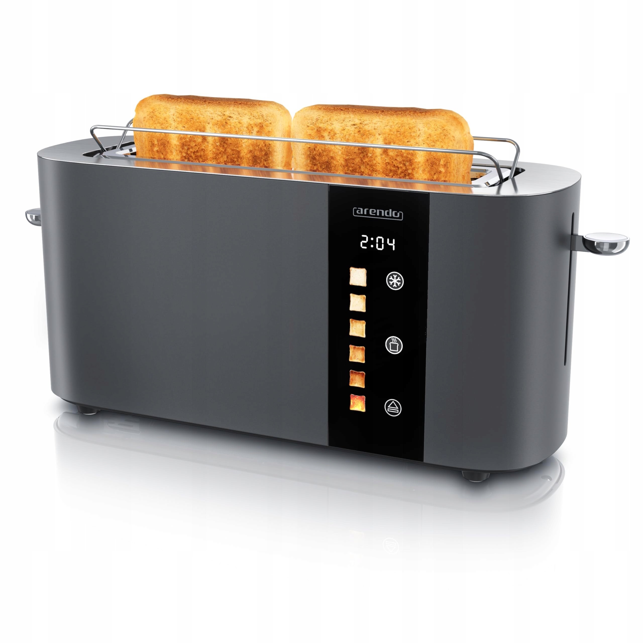 Arendo Toaster 2 Slices Stainless Steel Touch Screen 1000W Model 5643