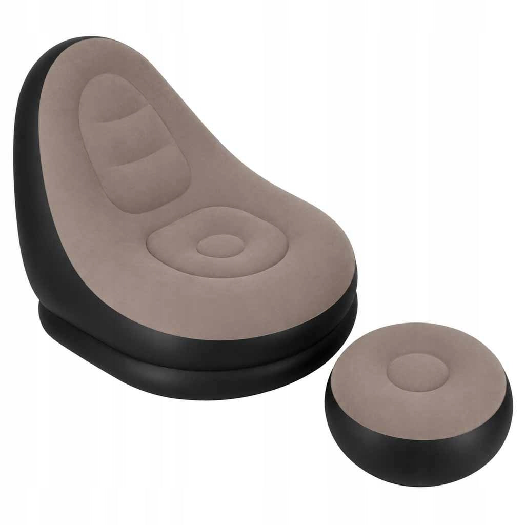 Armchair with footrest inflatable sofa pouf pump set 2in1 Brand Ikonka