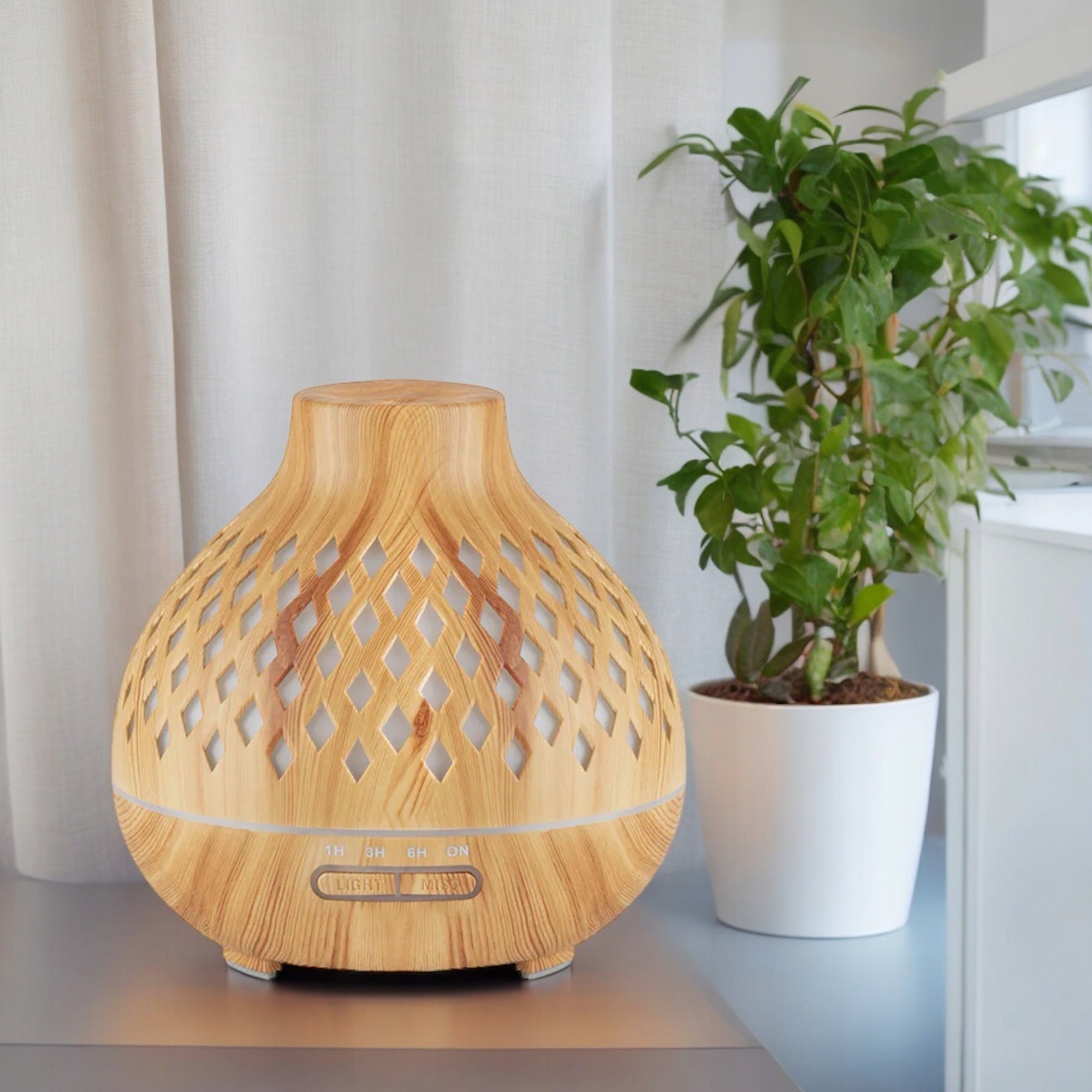 Aroma diffuser humidifier light wood 400 ml + timer Brand Activeshop
