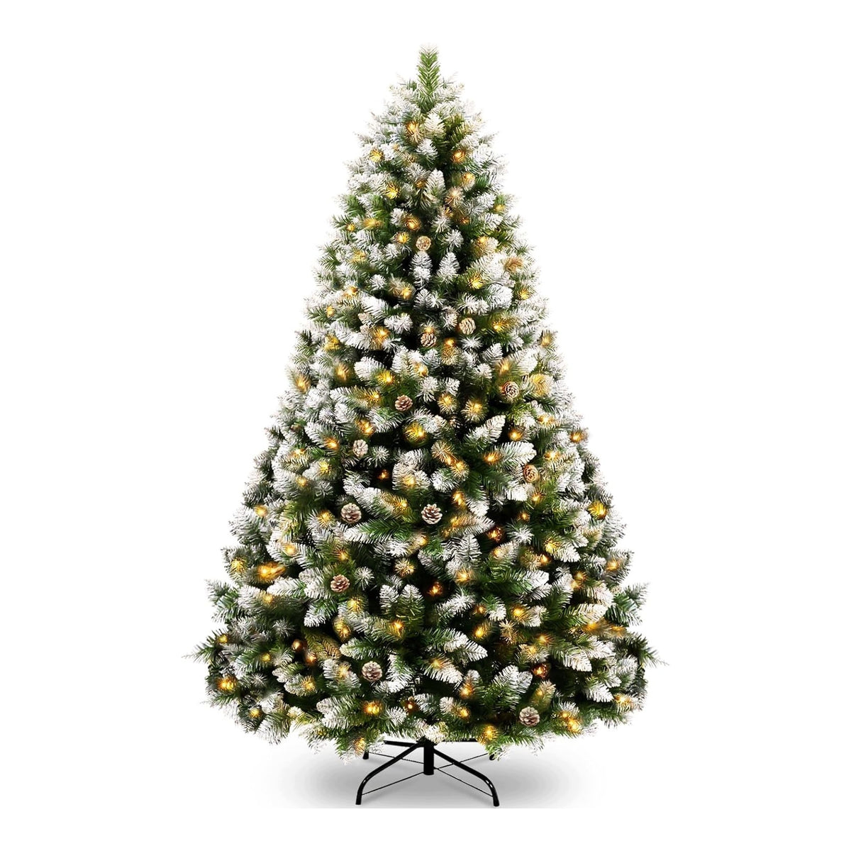 Artificial Christmas tree 180 cm LED 300 LED snow 856 twigs decoration home office