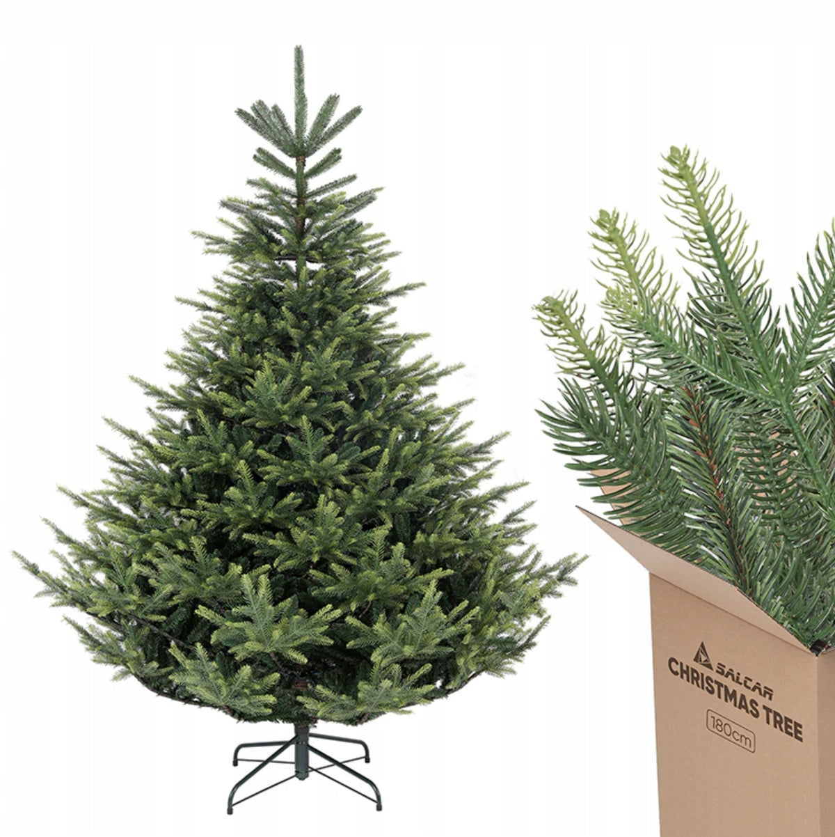 Artificial Christmas tree 210 cm DENSE PREMIUM as vivid realistic PE PVC