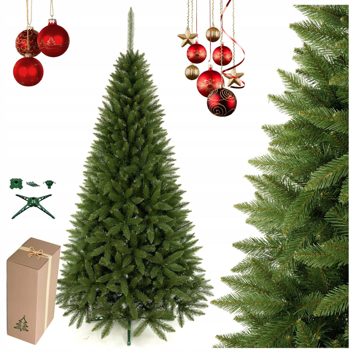 Artificial Christmas tree Caucasian Spruce 220 cm as live very dense + stand
