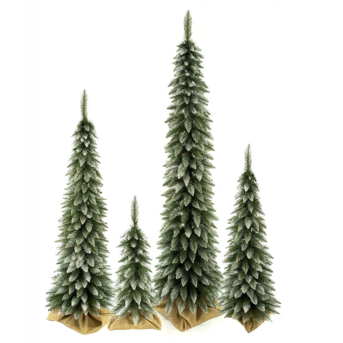 Artificial Christmas tree SLIM spruce Tatra narrow white tips of twigs 110 cm