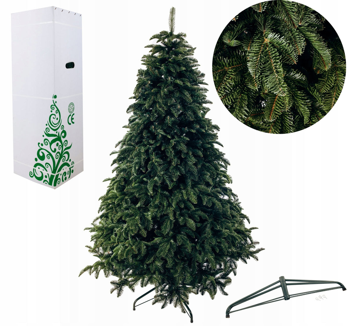 Artificial Christmas tree as live PE + PVC Alaska Self-stretching mechanism 2.10 m