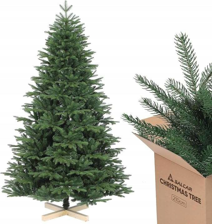 Artificial Christmas tree dense imitation of live 210cm fir tree