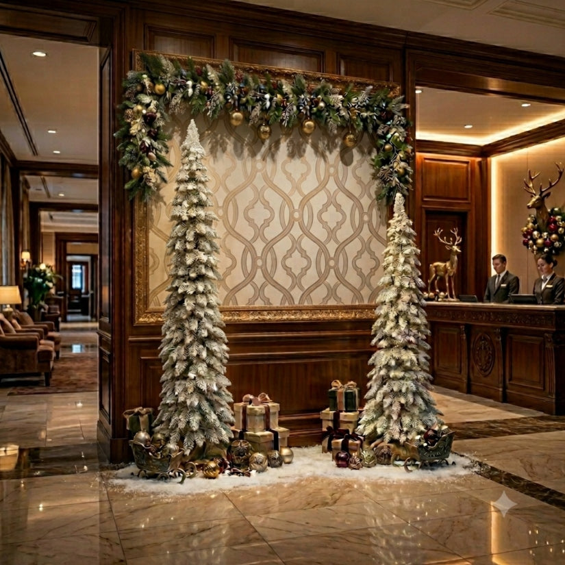 Artificial Christmas tree narrow SLIM Tatra spruce with snow-covered snow 110 cm Manufacturer code świerk SLIM 110 ŚNIEG
