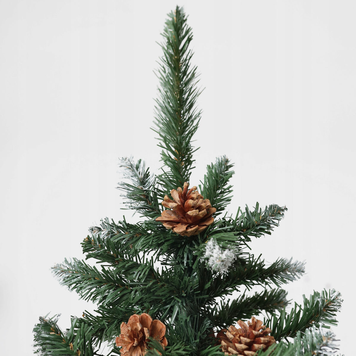 Artificial Christmas tree on the trunk 150 cm diamond pine with snow-covered cones Brand Bauerkraft
