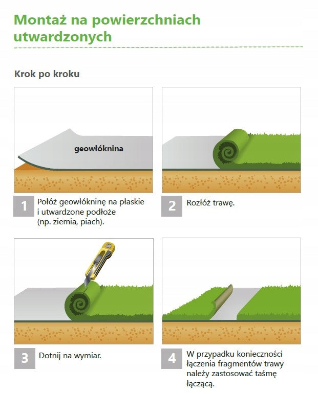 Artificial Grass BOA Green Thick H.57cm Lawn All Year Wide 4m Sales unit m2