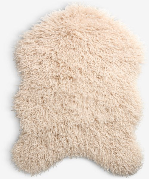 Artificial Sheepskin Beige 55x75 cm Polyester