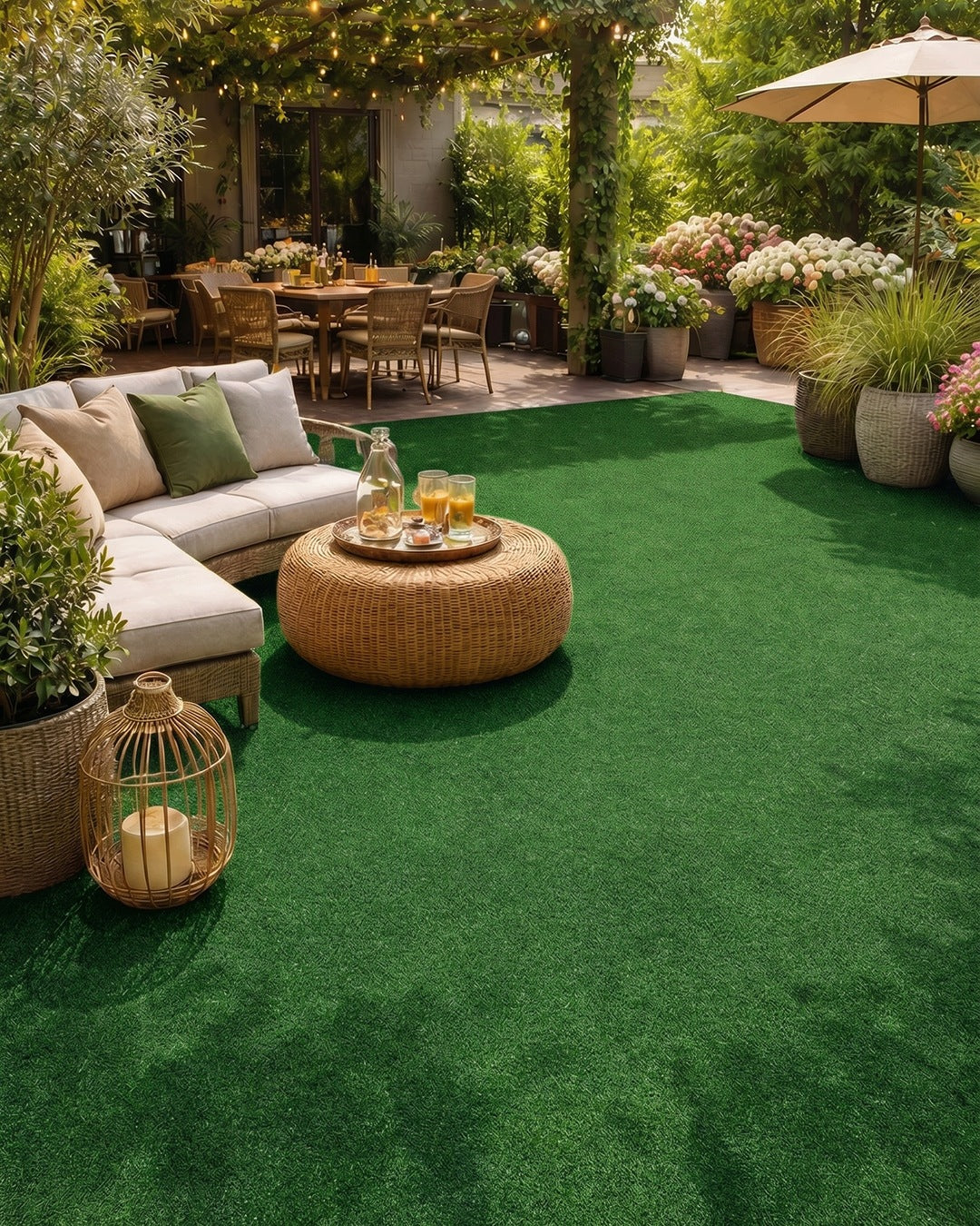 Artificial grass green 400cm waterproof UV-resistant easy installation 0,1mb/pcs Packaging status original