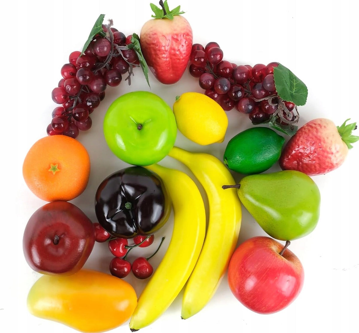 Artificial set of 20 fruits realistic mix home decoration