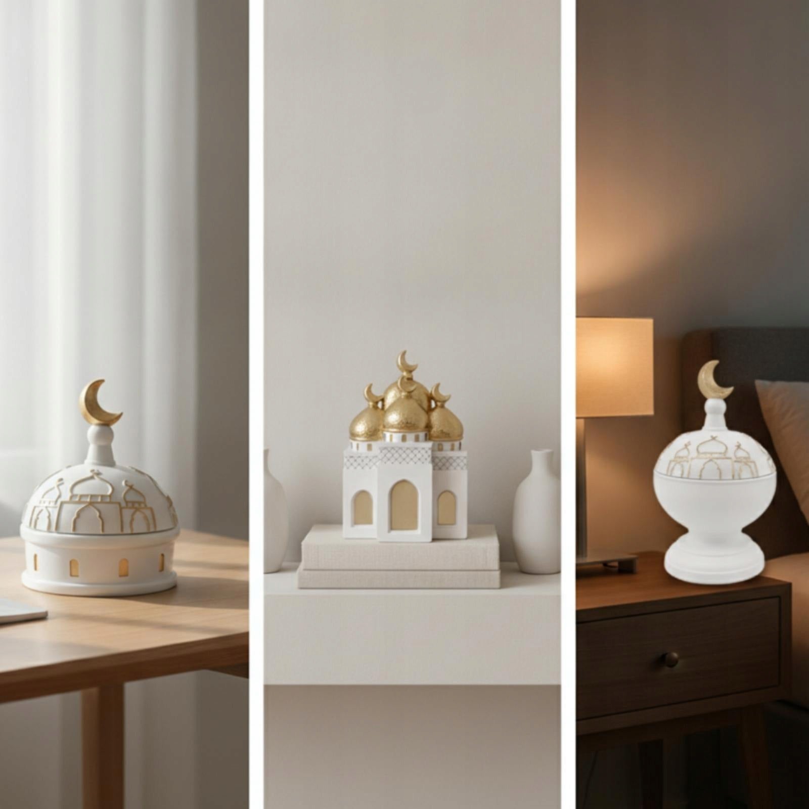 Artistic Tabletop Ornament | Architectural, moon shaped Moon Style C Medical device no